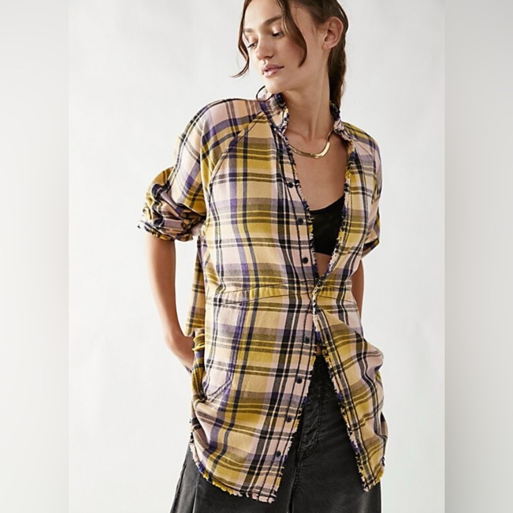 We The Free Summer Daydream Plaid Buttondown
